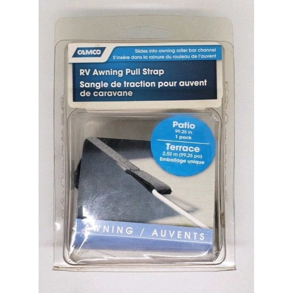 Camco Replacement RV Patio Awning Pull Strap Nylon Black 1/Pk 42505 New And Seal